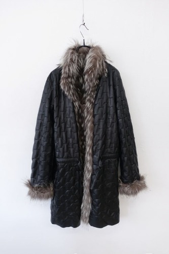 ROSENBERG &amp; LENHART - nappa leather,silver fox fur reversible coat