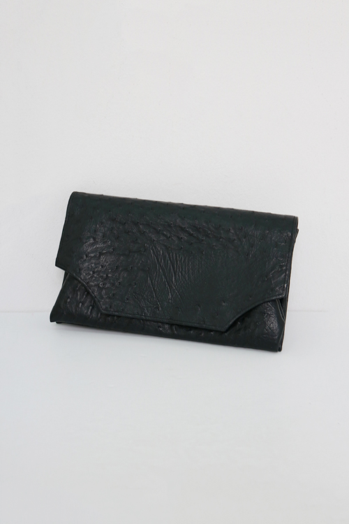 vintage leather clutch