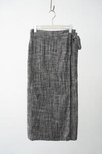 MAU LOA linen blended wrap skirt (28-30)