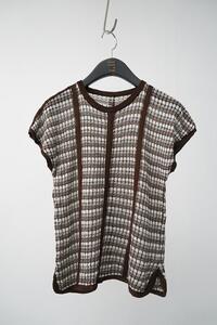 vintage women&#039;s linen blended knit top