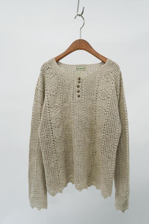 L.L.BEAN - linen blended knit top